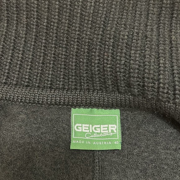 GREIGER COLLECTION WOOL VINTAGE ZIP UP SWEATER SIZE 40 - Picture 10 of 13